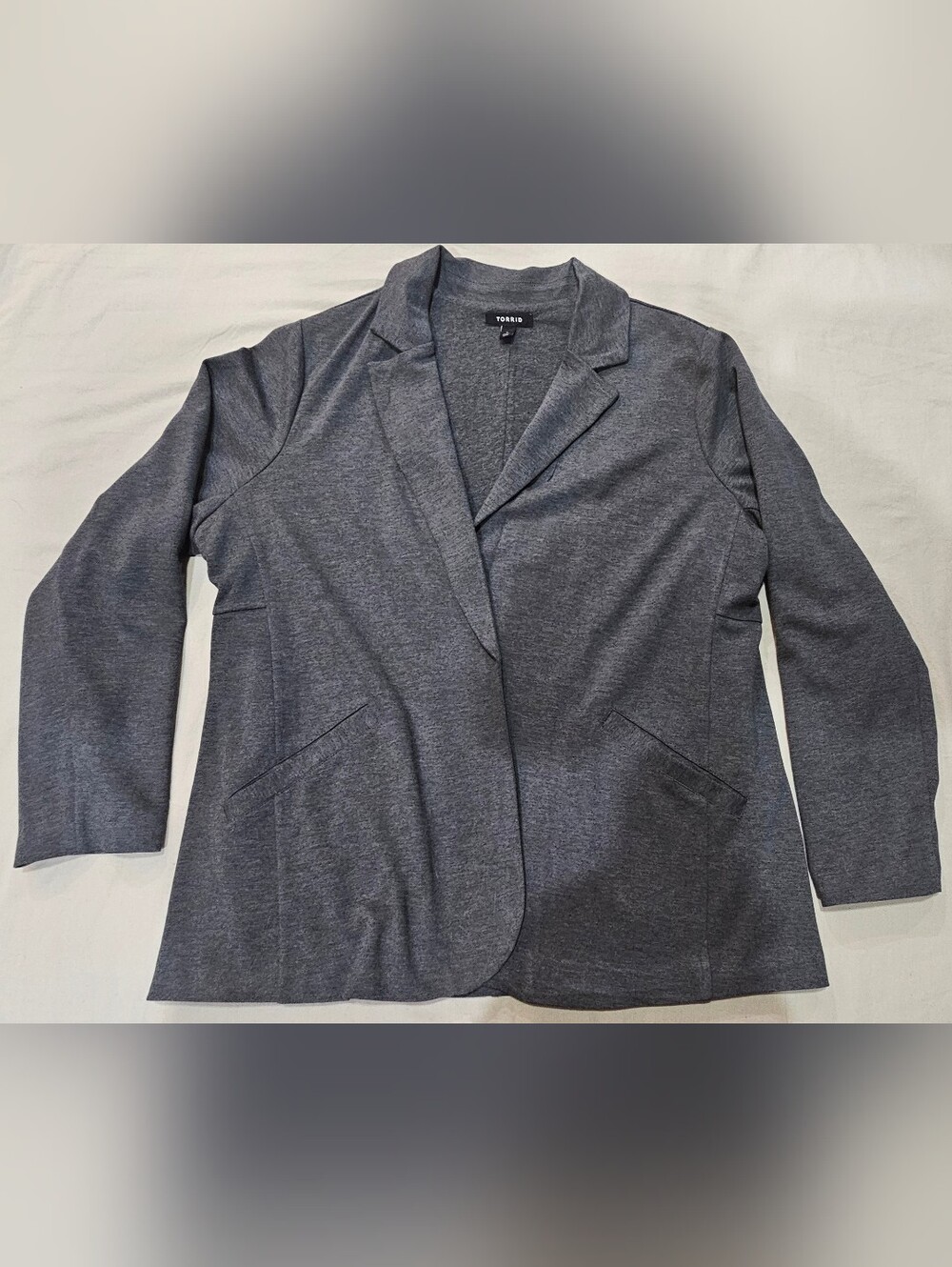 Torrid Plus Size 1 Women's Grey Knit Blazer